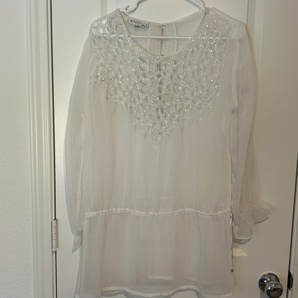 Medium Solitaire Swim Cover Up Long sleeves